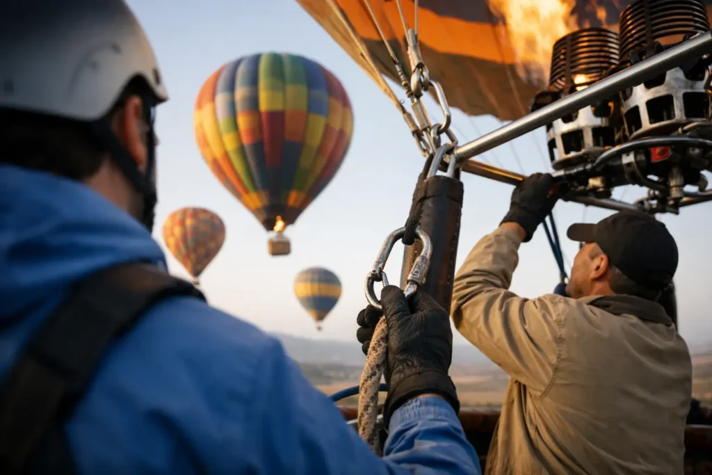 Medidas de seguridad en un vuelo en globo