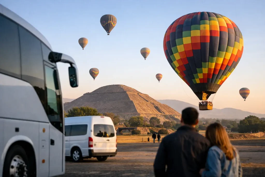 Transporte CDMX Teotihuacán globo: qué esperar