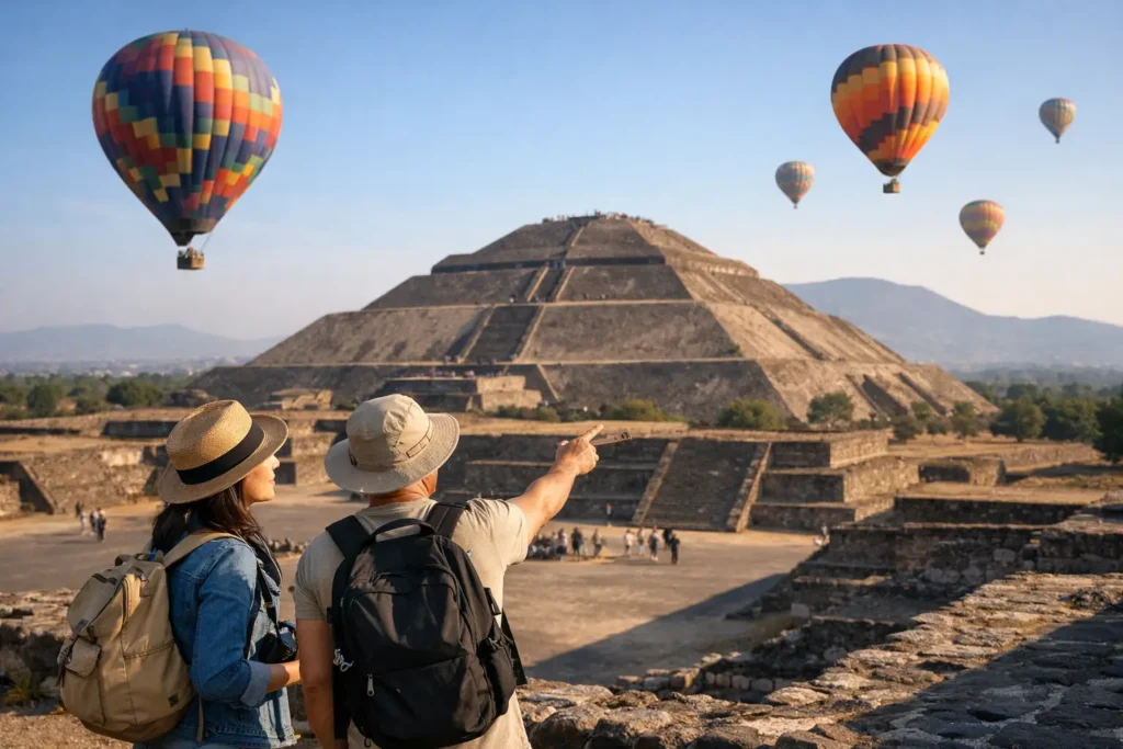 Guía para turistas internacionales en Teotihuacán