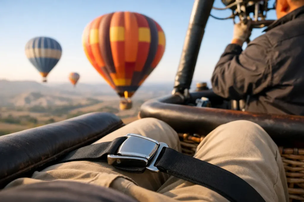 ¿Los globos tienen cinturones de seguridad?