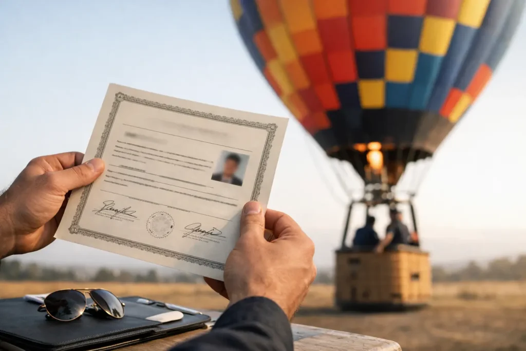 Cómo entender un certificado de piloto de globo