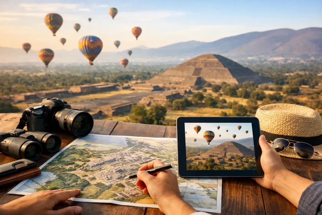 Cómo planear bien una visita aérea a Teotihuacán