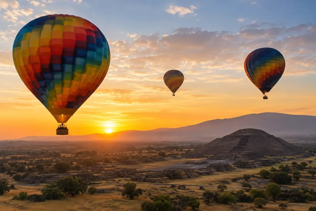 Globos Teotihuacán para ver el amanecer