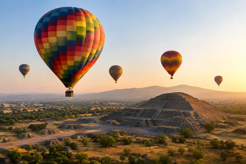 Turismo aerostático en Teotihuacán sin dudas